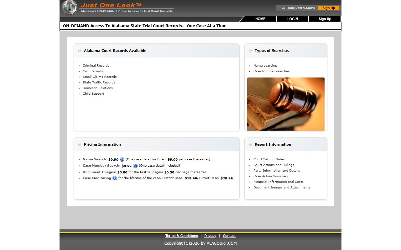 Wilcox County arrest records AlaCourt charge lookup portal